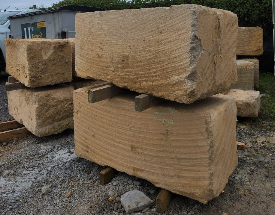 A grade sandstone wall