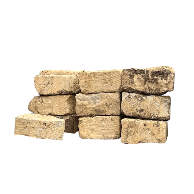 B grade sandstone block with two to three sawn sides