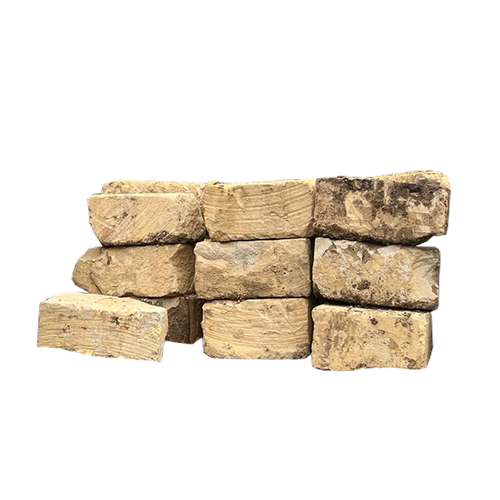 B grade sandstone block with two to three sawn sides