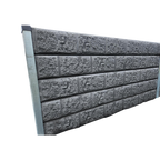 Block face finish concrete sleeper, standard product shown for profile reference