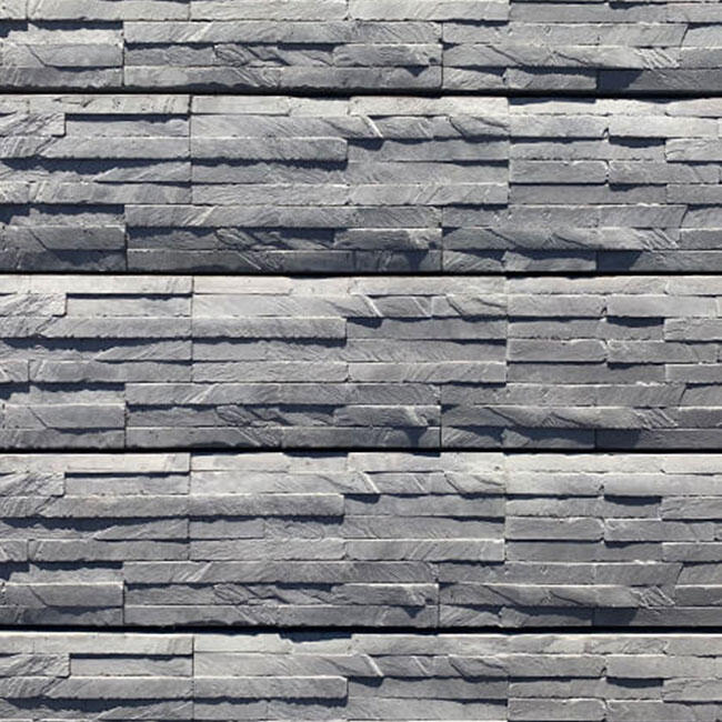 Slate stone finish concrete sleeper face, standard product shown