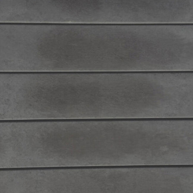 Smooth charcoal concrete sleeper face, standard product shown