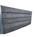 Smooth charcoal concrete sleeper, standard product shown for profile reference