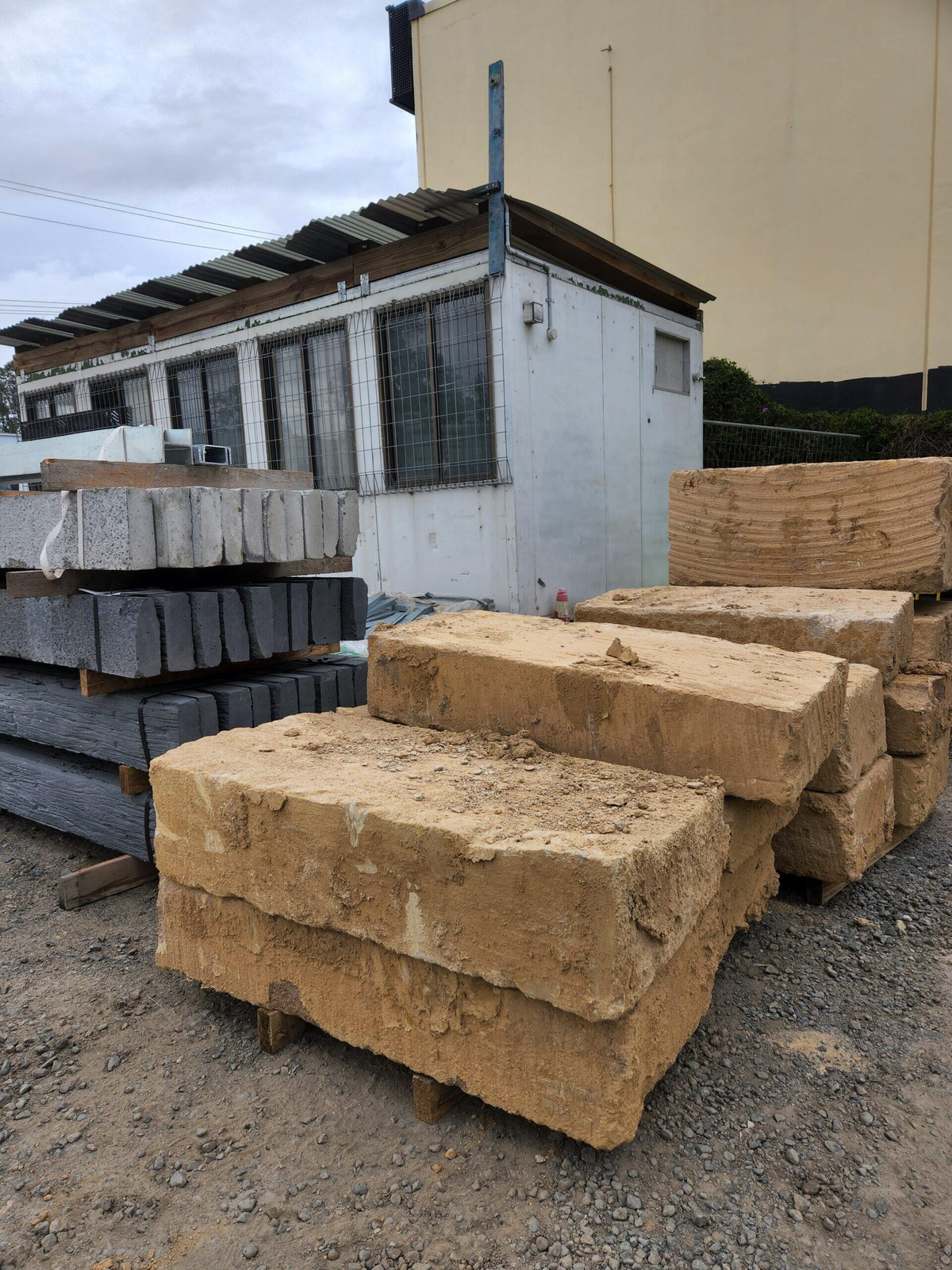 Sandstone steps installed